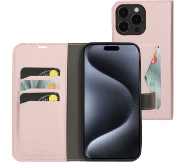 Mobiparts Classic Wallet Case Apple iPhone 15 Pro Max Pink