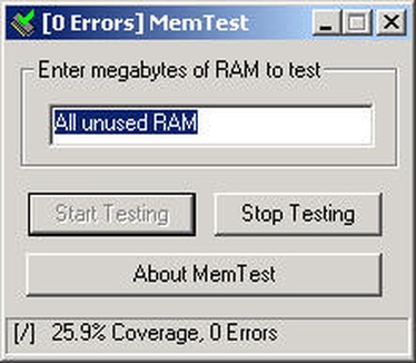 MemTest 3.3 screenshot
