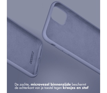 Accezz Liquid Silicone Backcover iPhone 11 - Lavender Gray
