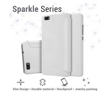 Nillkin Leather Case Huawei P8 Lite - Sparkle Series - White