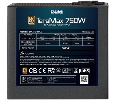 Zalman ZM750-TMX TerraMax 80 PLUS GOLD PSU