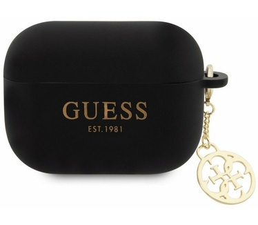 Guess Charms Silicone Case - Apple Airpods Pro 2 (2e gen) - Zwart