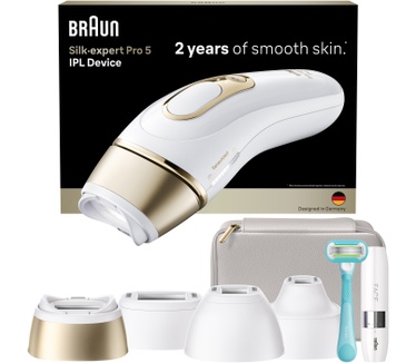 Braun IPL Silk·expert Pro 5 - IPL ontharingsapparaat - PL5412 - Ontharing Voor Thuis - 4 Opzetstukken