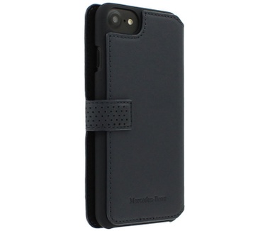 Mercedes-Benz Leather Book Case - Apple iPhone 7/8/SE/SE2 - Blauw Blauw