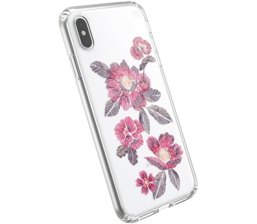 Speck Presidio Clear + Print Apple iPhone XS Max Embroideredfloral Fuchsia/Clear