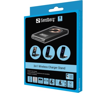 Sandberg 3in1 Wireless Charger Stand