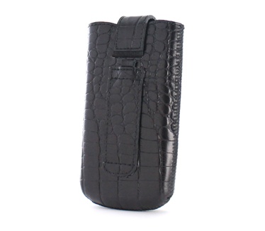 Valenta Lucca Croco  01 Zwart