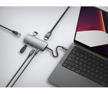 Linq LQ48022 - 8in1 Pro Studio USB-C 10Gbps Multiport Hub with PD, 8K HDMI and 2.5Gbe Ethernet