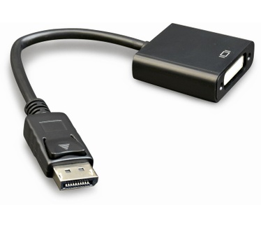 Gembird A-DPM-DVIF-002 DisplayPort to DVI adapter cable. Black Zwart