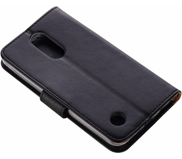 Luxe Lederen Bookcase hoesje voor de LG K4 2017 - Zwart (LG K4 2017) Zwart