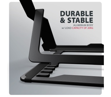 Axagon STND-LAB Laptop-Ständer, höhenverstellbar, faltbar, Aluminium