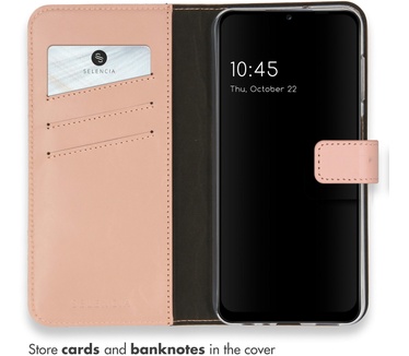 Selencia Echt Lederen Bookcase Samsung Galaxy A13 (4G) - Dusty Pink