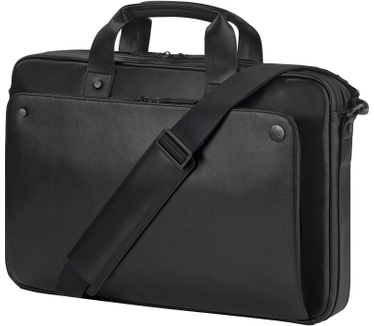 HP 17,3-inch zwarte leren Top Load-tas Zwart
