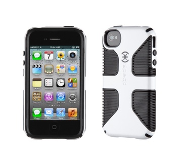 Speck CandyShell Grip (Wit/Zwart) (Apple iPhone 4)