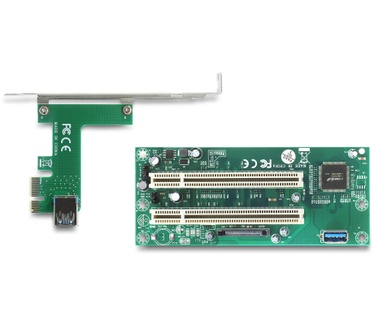Delock 90066 Riser Card PCI Express x1 to 2 x PCI 32 Bit Slot with 60 cm cable