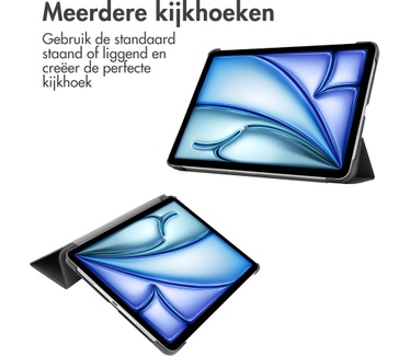 Accezz Trifold Bookcase iPad Air 13 inch (2024) M2 - Zwart