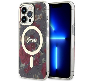 Guess Flower MagSafe Back Case - iPhone 13 Pro Max (6.7") - Khaki Bruin
