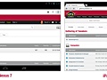 Vergelijking van websites op de iPad mini en Nexus 7 (horizontaal)