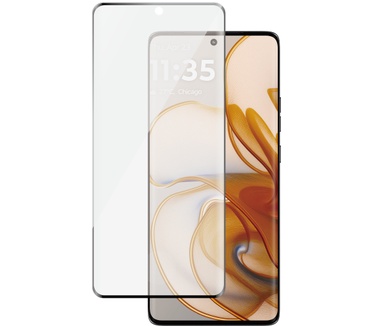 PanzerGlass SAFE. by PanzerGlass® Screen Protector w. Black Frame Motorola edge 50 | Ultra-Wide Fit