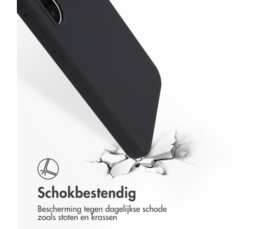 Accezz Liquid Silicone Backcover met MagSafe Samsung Galaxy A36 - Zwart