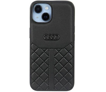 Audi Leather Back Case - Apple iPhone 14 (6.1") - Zwart Zwart