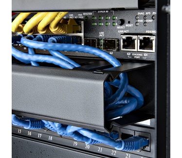 Startech.com 1U Horizontale Kabelgoot met Deksel voor 19" Server Rack - Vingergoot Kabelmanagement Paneel met Open Sleuven - Raceway Panel