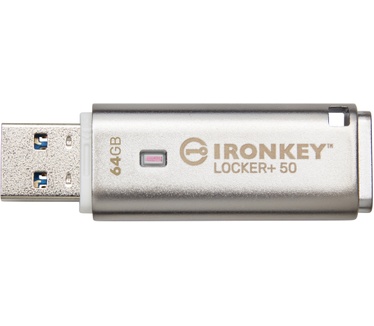 Kingston IronKey Locker+ 50 64GB Zilver