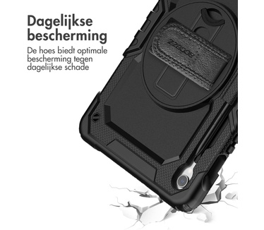 Accezz Rugged Backcover met schouderstrap Samsung Galaxy Tab S9 - Zwart