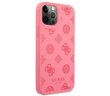 Guess Peony Back Case - Apple iPhone 12 Pro Max (6.7") - Fuchsia Roze