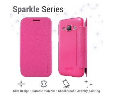 Nillkin Leather Case Samsung Galaxy J1 - Sparkle Series - Red