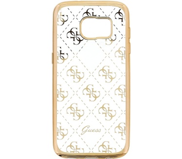 Guess 4G Folio TPU BackCover voor Samsung Galaxy S7 Edge - Goud Goud