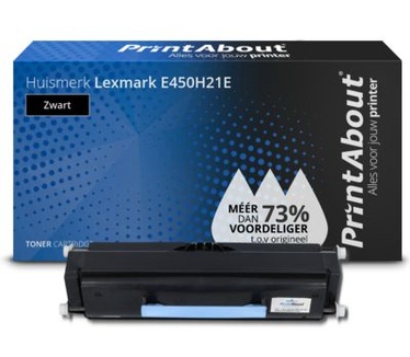 PrintAbout Huismerk Lexmark E450H21E Toner Zwart Hoge capaciteit