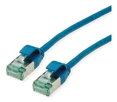 Roline U/FTP DataCentre patchkabel Cat.6A (Klasse EA), extra dun, blauw, 0,5 m