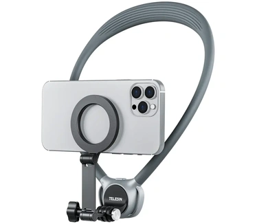 Telesin Neck Mount 360º Combo - GoPro & Smartphone - Grijs