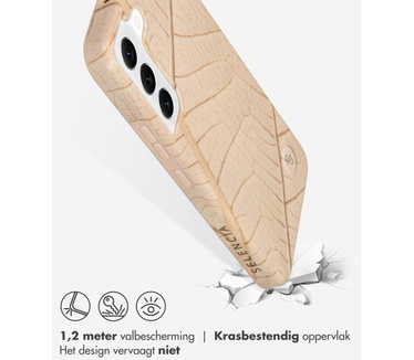 Selencia Aurora Fashion Backcover Samsung Galaxy S22 - Duurzaam hoesje - 100% gerecycled - Earth Leaf Beige