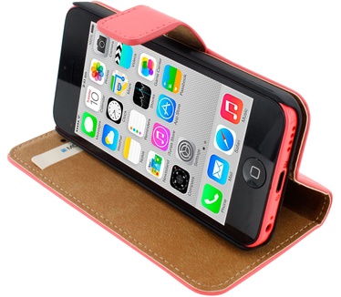 Mobiparts Premium Wallet Case Apple iPhone 5C Roze
