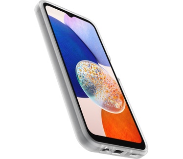 Otterbox OtterBox React-hoesje voor Galaxy A14 5G, schokbestendig, valbestendig, ultradun, beschermende, getest volgens militaire standaard, Antimicrobieel, Zwart, Geen retailverpakking