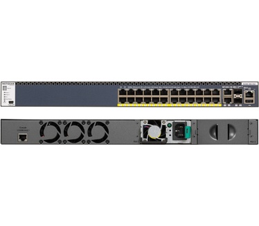 Netgear ProSAFE Managed Switch - GSM4328PB - Stackable platform met 24 PoE+ poorten + 2 x SFP+ en 2 x 10GBASE-T poorten (1000W PSU)