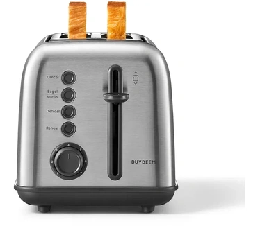 Buydeem DT620 Retro 2-Slice Toaster RVS