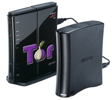 Mockup: Buffalo-router met Tor (bron: Technology Review)