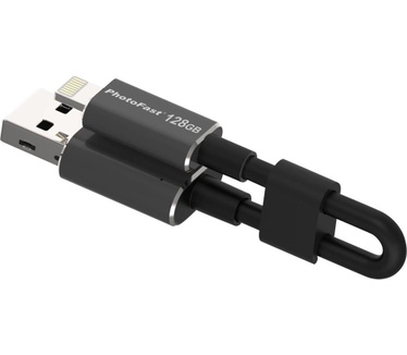 PhotoFast MemoriesCable Lightning USB 128GB Grijs