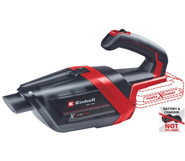 Einhell Accu Kruimeldief TE-HV 18/06 Li Solo Power X-Change (18 V - zuigvermogen 72 mbar - incl. plintenmondstuk - meubelmondstuk - vloermondstuk - stofreservoir van 0,6 L - zonder accu en lader)