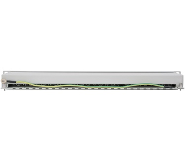 Intellinet Patch Panel, Cat6a, FTP, 24-Port, 1U, Shielded, 90° Top-Entry Punch Down Blocks, Grey