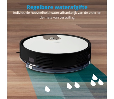 Medion Robotstofzuiger S20 SW MD20011 | App- en Alexa-besturing | Stofzuigen en dweilen | Intelligente navigatie | Cycloontechnologie | Groot stofreservoir | 100 min. looptijd