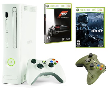 Microsoft Xbox 360 Forza 3 Motorsport + Halo 3 ODST Collectors Edition + 2 controllers  Wit