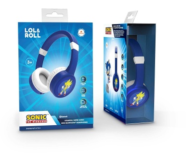 Energy Sistem LOL&Roll Super Sonic Kids Bluetooth hoofdtelefoon (draadloze kinderhoofdtelefoon Music Share, Bluetooth 5.1-technologie, 85 dB volume limiet, microfoon) - Sonic Blue