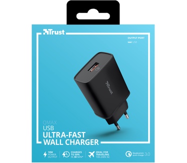 Trust Qmax 18W Ultra-Fast USB Wall Charger with QC3.0