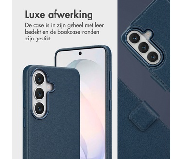 Accezz Leather Bookcase 2-in-1 met MagSafe Samsung Galaxy S26 - Nightfall Blue
