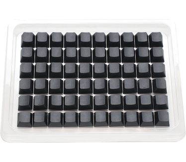 Ducky 132 Key Blank Black Cherry profile PBT Keycaps