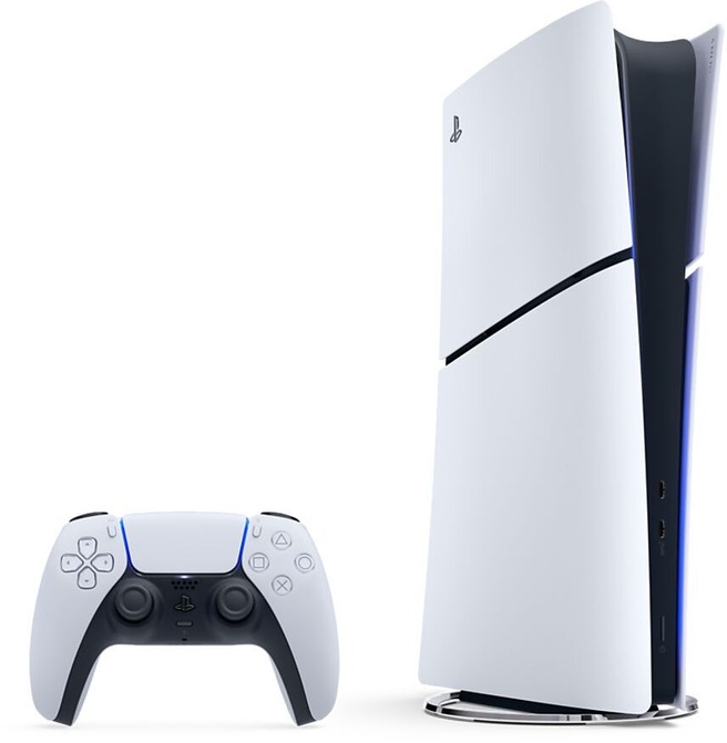 Sony PlayStation 5 Slim 825GB Digital Edition Wit, Zwart